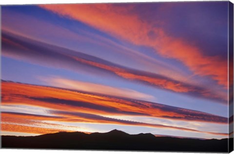 Framed Canada, Alberta, Burmis sunset over the Canadian Rocky Mountains Print