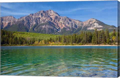 Framed Patricia Lake and Pyramid Mountain, Jasper NP, Alberta, Canada Print