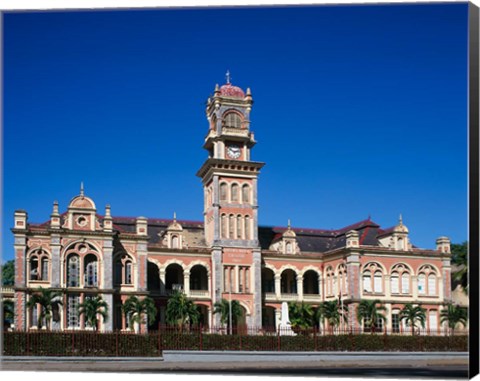 Framed Buildings in St James, Port of Spain, Trinidad, Caribbean Print