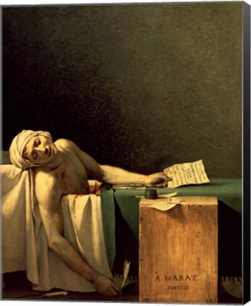 Framed Death of Marat, 1793 Print