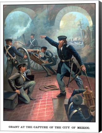 Framed Ulysses S. Grant - Mexican American War Print