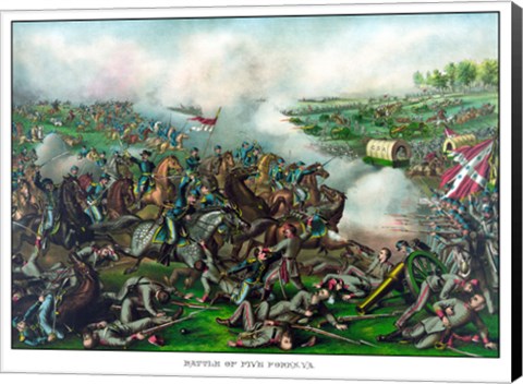 Framed Battle of Five Forks Print