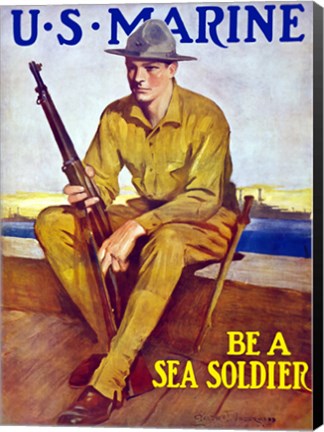 Framed U.S. Marine - Be A Soldier Print