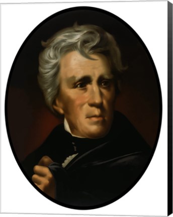 Framed President Andrew Jackson (color portrait) Print