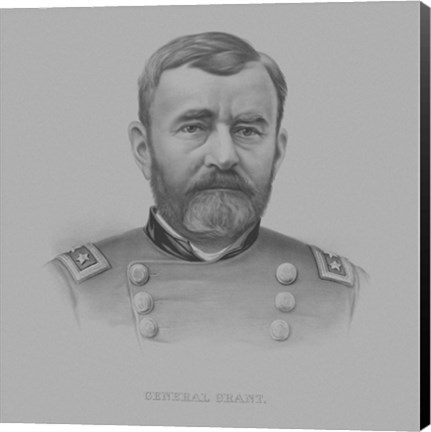 Framed General Ulysses S. Grant (drawn portrait) Print