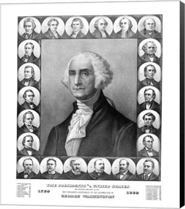 Framed First Twenty Three Presidents of The United States Print