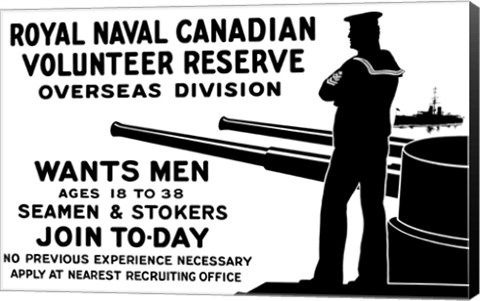 Framed Royal Naval Canadian Volunteer Reserve Print