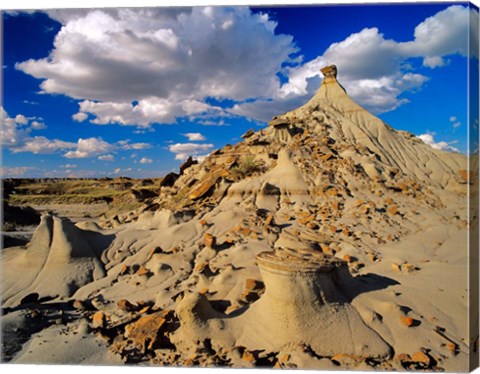 Framed Badlands at Dinosaur Provincial Park in Alberta, Canada Print