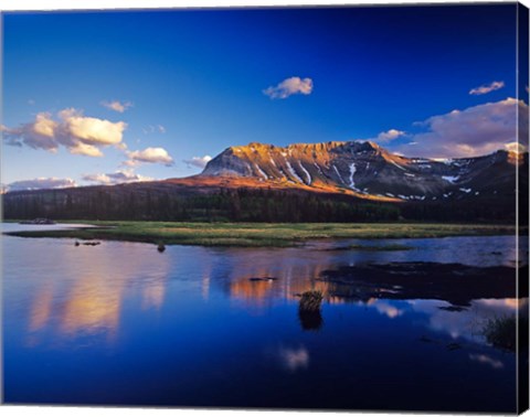 Framed Sofa Mountain in Beaver Pond, Waterton Lakes NP, Alberta Print