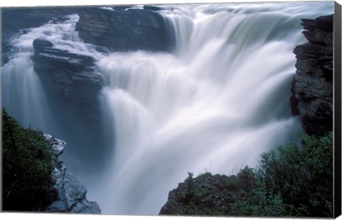 Framed Athabasca Falls in Jasper National Park, Canada Print