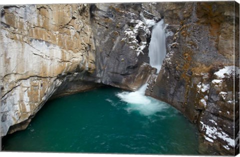 Framed Waterfall, Johnston Canyon, Banff NP, Alberta Print