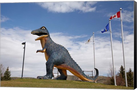 Framed Albertosaurus Dinosaur, Drumheller, Alberta, Canada Print