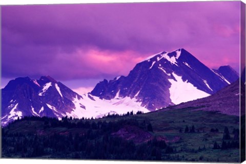 Framed Alberta, Canadian Rockies, Tonquin Valley landscapes Print