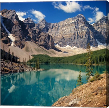 Framed Alberta, Moraine Lake, Valley of the Ten Peaks Print