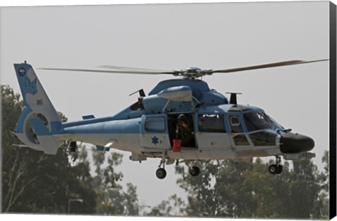 Framed AS-565 Atalef of the Israeli Air Force in a rescue demonstration Print