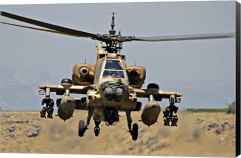 Framed AH-64A Peten attack helicopter Print