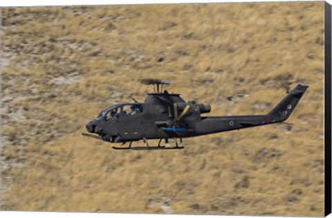 Framed AH-1F Tzefa of the Israeli Air Force flying over Israel Print