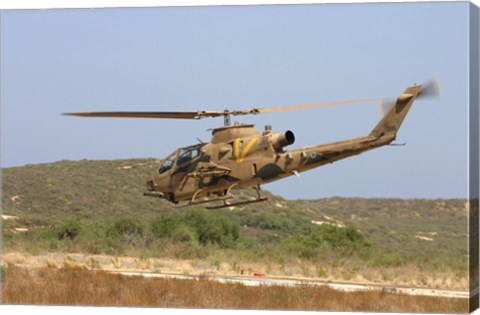 Framed AH-1S Tzefa attack helicopter of the Israeli Air Force Print