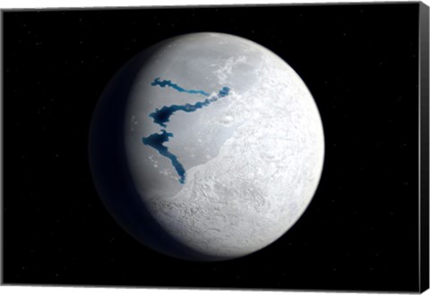 Framed View of Earth 650 million years ago during the Marinoan glaciation Print