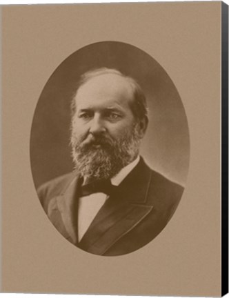 Framed President James Garfield Print