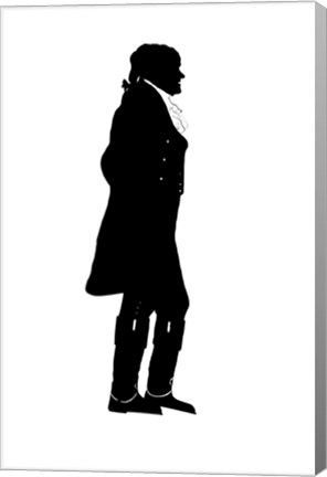 Framed Silhouette of President Thomas Jefferson Print