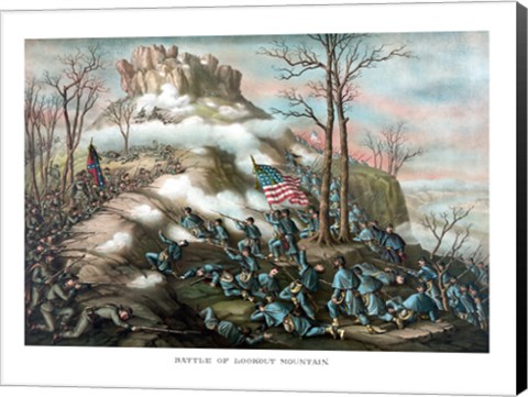 Framed Battle of Lookout Mountain Print