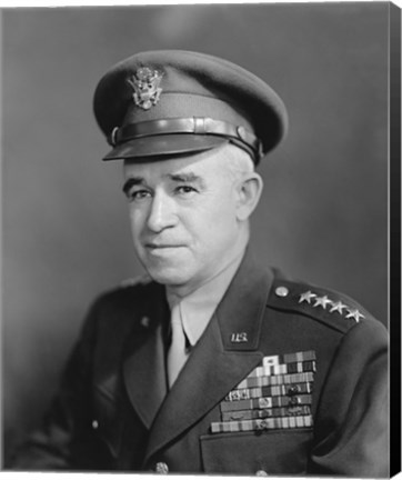 Framed Four Star General Omar Bradley (WWII) Print