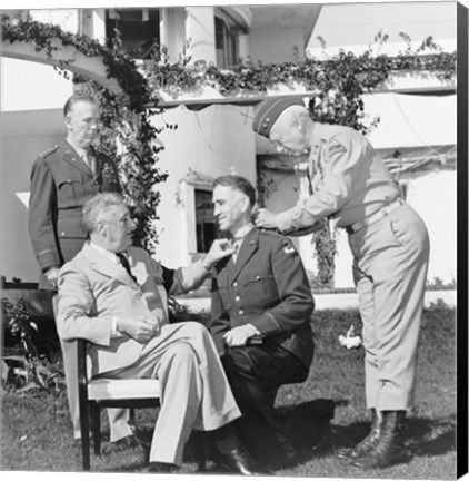 Framed President Franklin Roosevelt Presenting the Medal of Honor Print