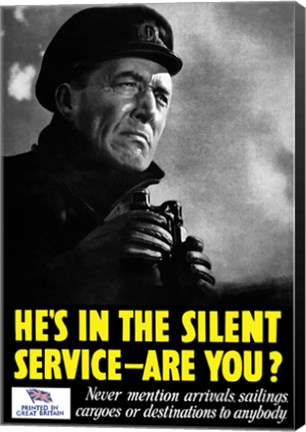 Framed He&#39;s In The Silent Service - Are You? Print