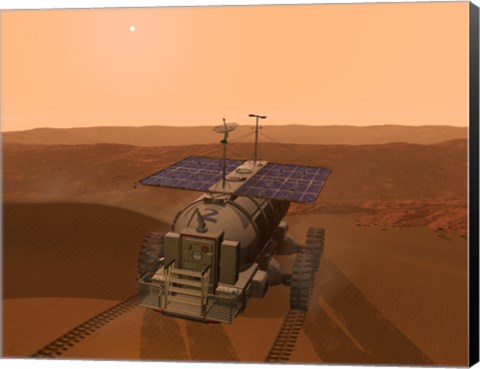 Framed Artist&#39;s Concept of a Martian Rover Print