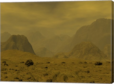 Framed Artist&#39;s concept of the Surface of Venus Print