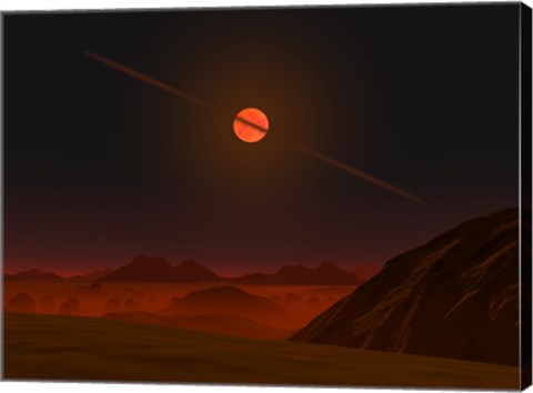 Framed View Across a Hypothetical Alien Planet Print