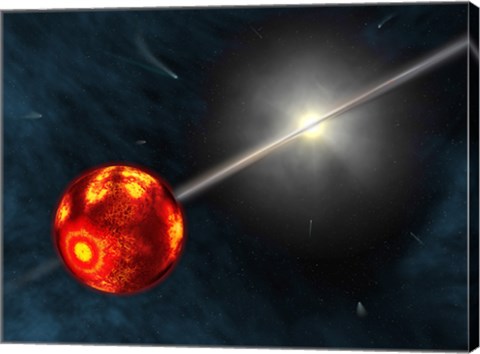 Framed Artist&#39;s Concept of the Formation of the Solar System Print