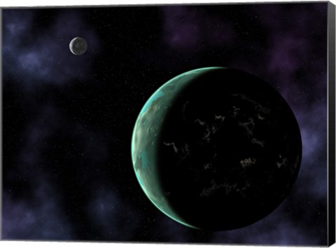 Framed Artist&#39;s Concept of Extraterrestrial Civilization Print