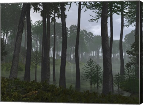 Framed Forest of Cordaites and Araucaria Print
