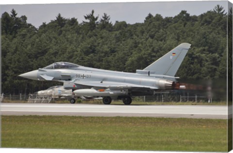 Framed Eurofighter Typhoon of the German Air Force Taking Off Print