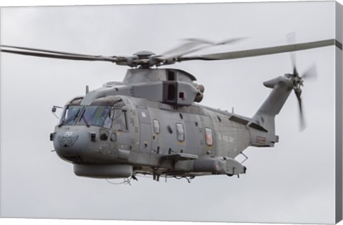 Framed Royal Navy EH-101 Merlin in Flight, Jagel, Germany Print