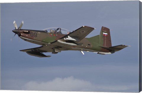 Framed Slovenian PC-9M Taking off During Exercise Ramstein Rover Print