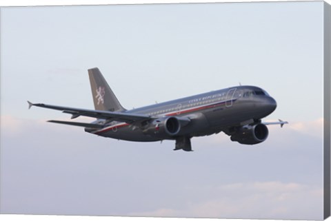 Framed Czech Air Force Flagship Airbus A319 Print