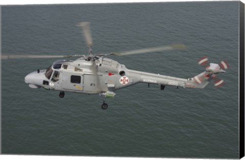 Framed Sea Lynx helicopter of the Portuguese Navy Print