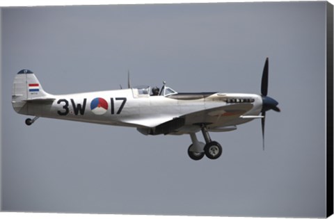 Framed Supermarine Spitfire of the Dutch Historic Flight Team Print