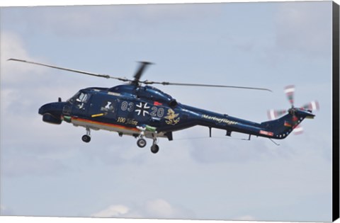Framed Sea Lynx Helicopter of the German Navy with 100th Anniversary Markings Print