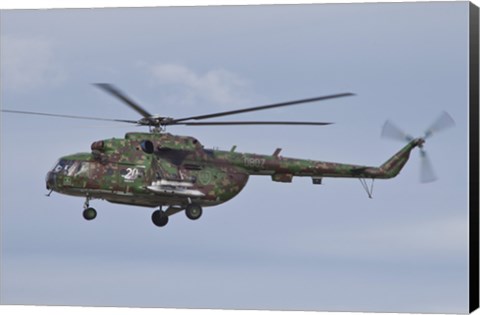 Framed Slovakian Mi-17 with Digital Camouflage Print