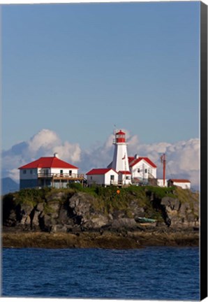 Framed Canada, British Columbia Green Island Lighthouse Print