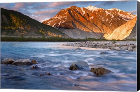 Framed Canada, British Columbia, Alsek River Valley (horizontal) Print