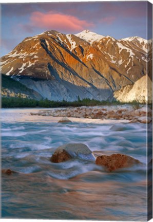 Framed Canada, British Columbia, Alsek River Valley (vertical) Print