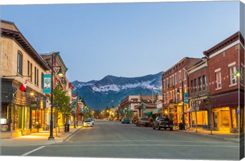 Framed Historic 2nd Street, in downtown Fernie, British Columbia, Canada Print