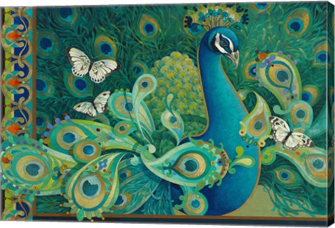 Framed Paisley Peacock Print