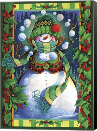 Framed Snowman Print