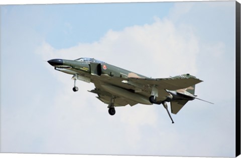 Framed F-4 Phantom in Flight over Houston, Texas Print